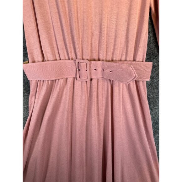 Vintage Carriage Court Mauve Dress Pearl Buttons Size 14 - Picture 2 of 5